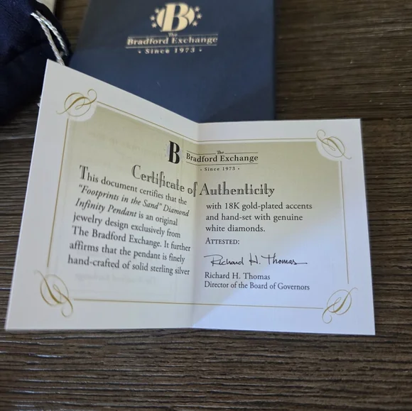 Bradford Exchange Footprints in the Sand Infinity Necklace - Picture 4 of 15